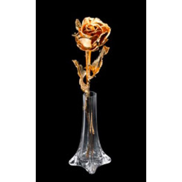 a Real Rose dipped in 24kt pure gold