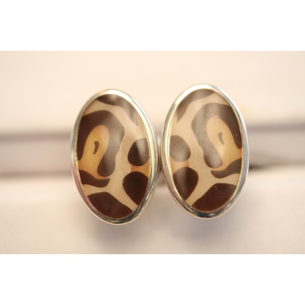 Silver and Tortise Shell Cufflinks