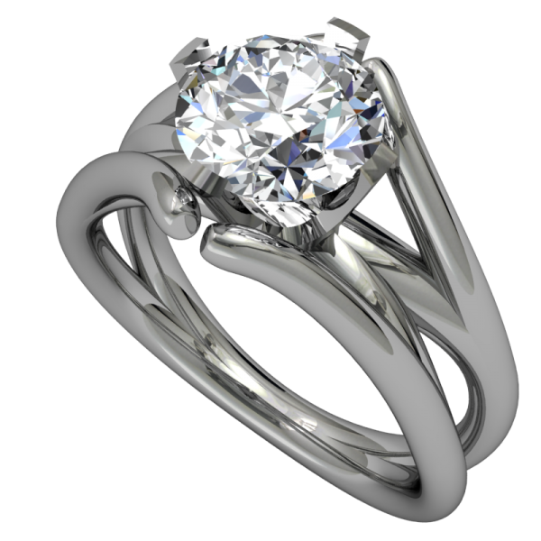 Passion Fire Split Cathedral Style Solitaire 4