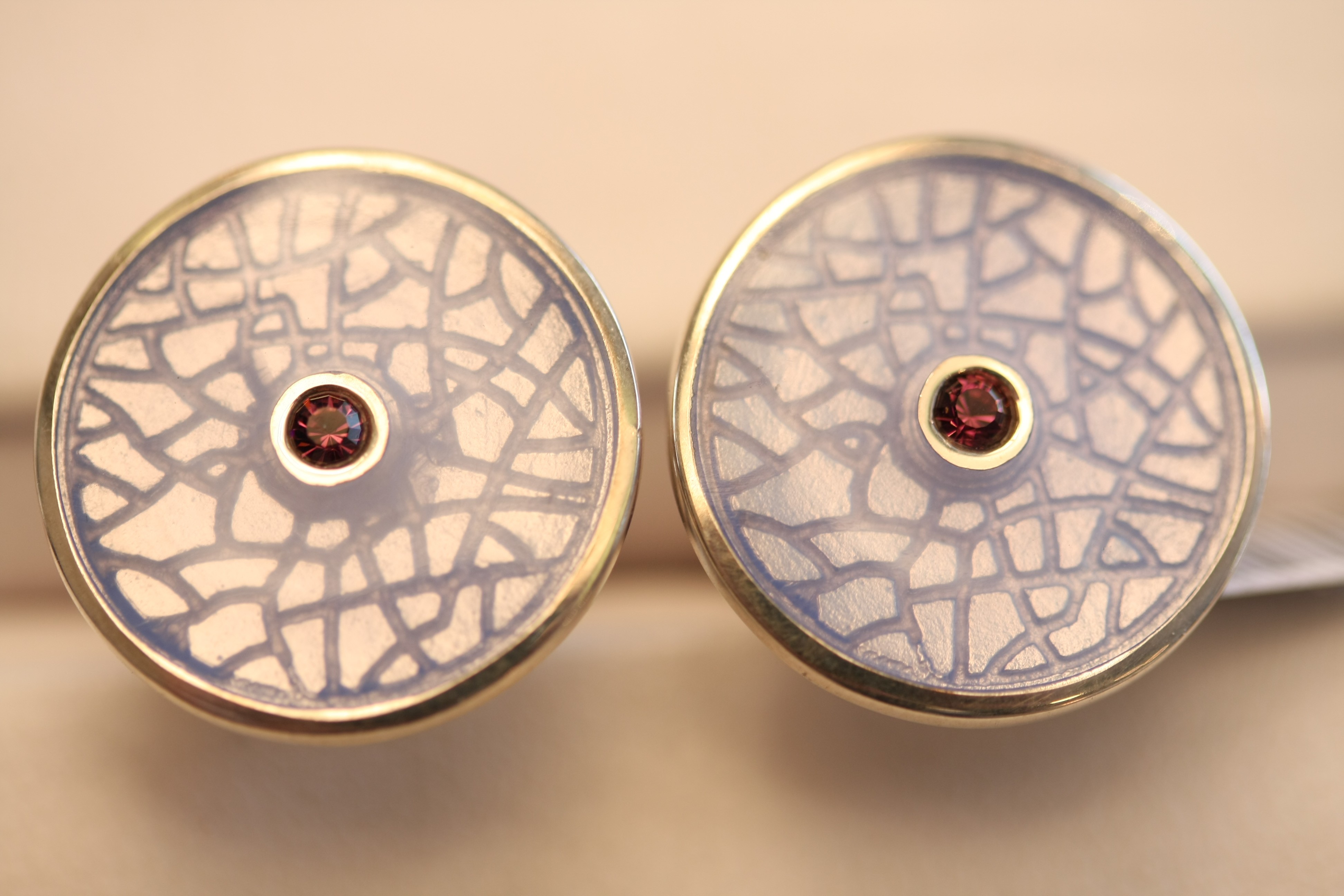 Mother of pearl and sterling silver Cufflinks