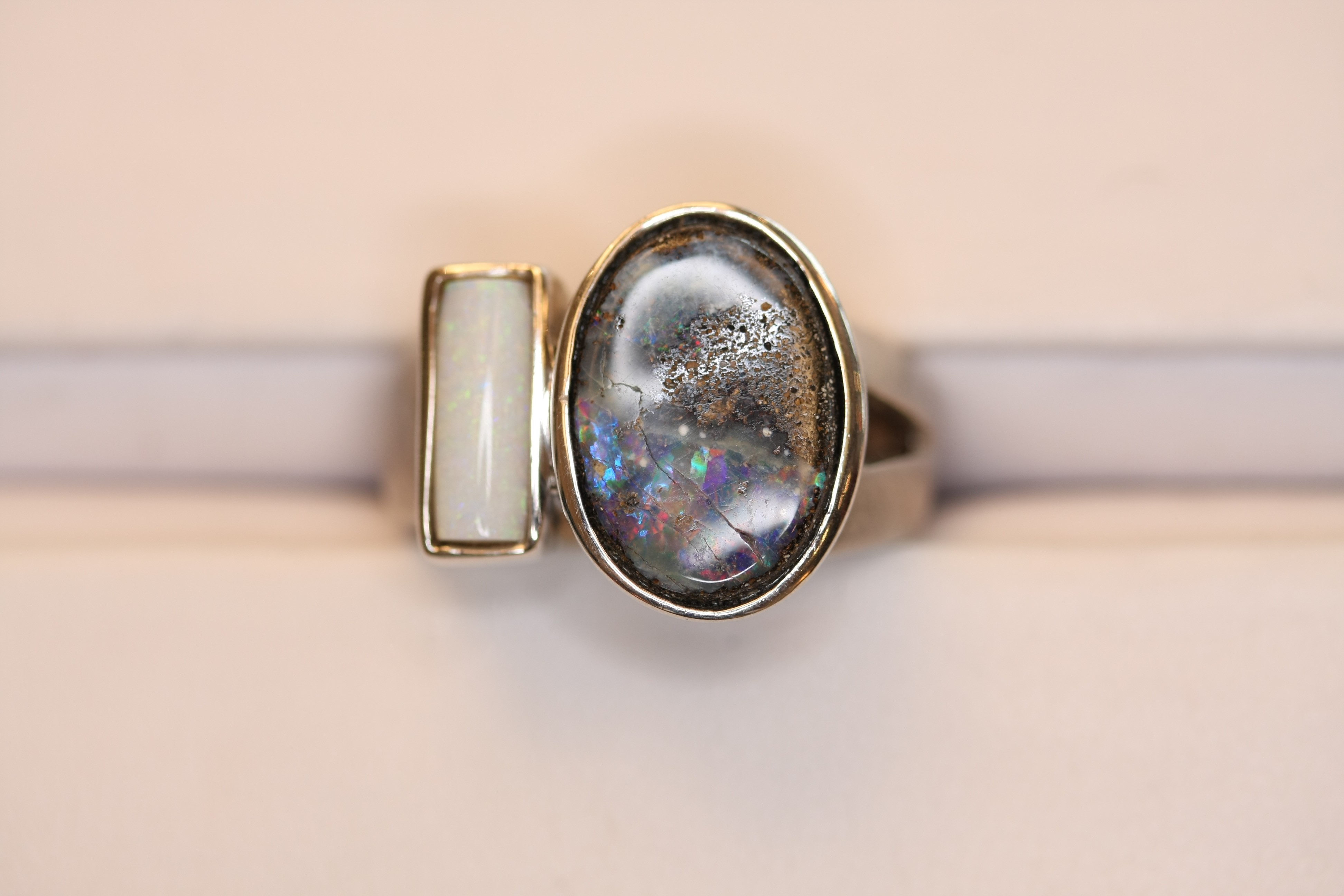 Opal and Silver Ring- Woodstock Collection