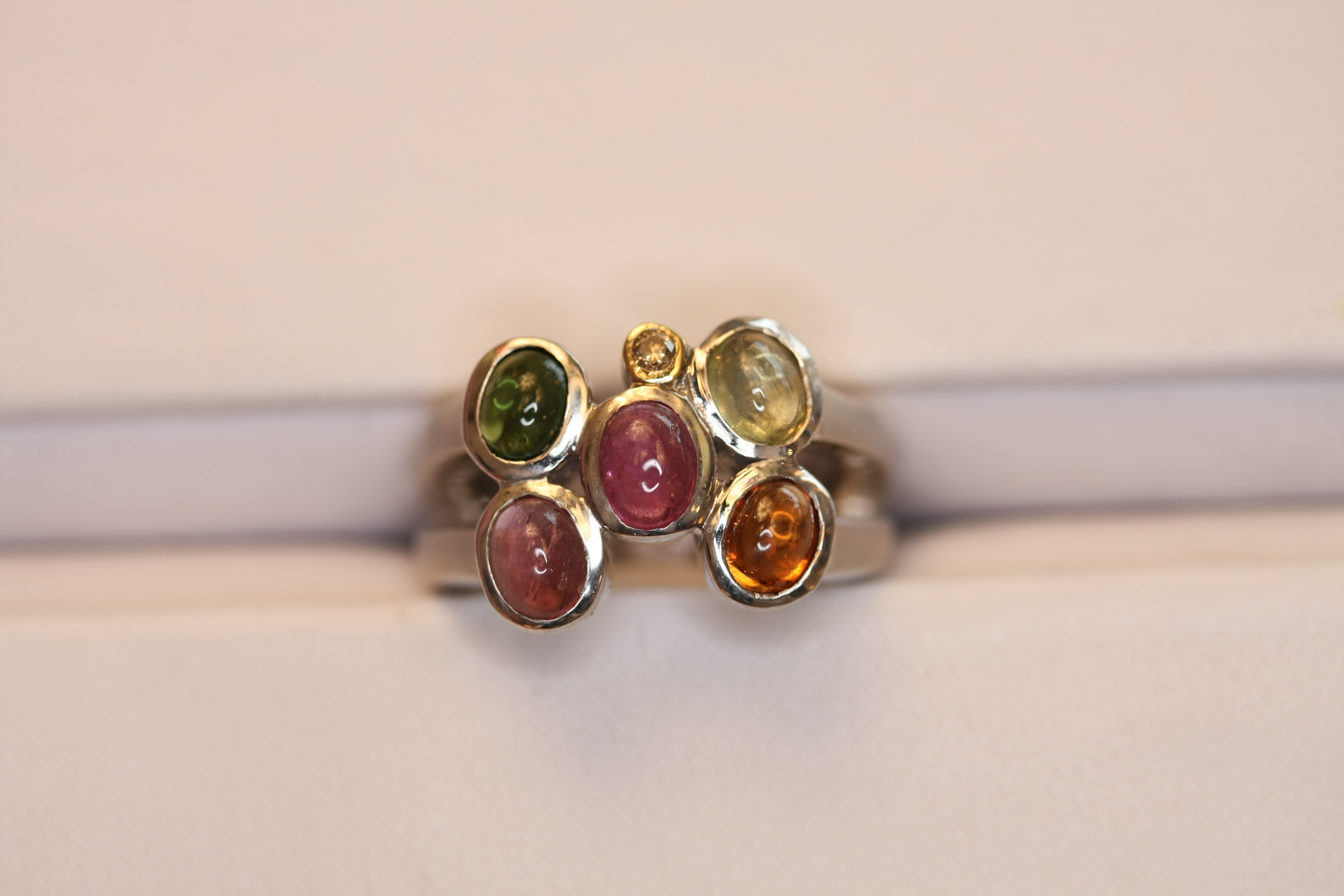 Multi-color Tourmaline ring