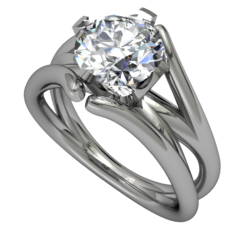 Passion Fire Split Cathedral Style Solitaire 4