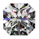 1ct Passion Fire Diamond, I SI-1 loose square