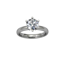Classic Flared Solitaire Two Tone- 6 Prong 2