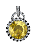 Daffodil Citrine and Diamond Pendant